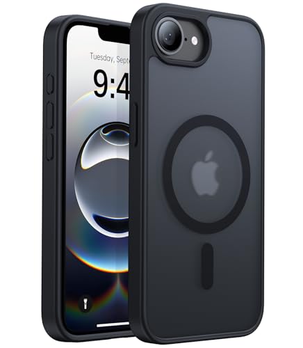 Eastinbox Magnetic iPhone 17e & 16e Case, Matte Protective Case, Black | Shockproof, Compatible with MagSafe, Military-Grade Protection, Anti-Yellowing, Phone Case for iPhone 17 e/16 e 6.1" - color: Black