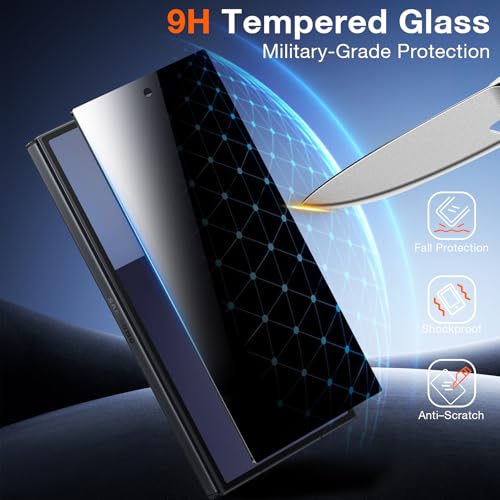 Asstar 2 Pack Samsung Galaxy Z TirFold Privacy Screen Protector | 9H Hardness Tempered Glass Front Privacy Screen Protector, Anti-Scratch, Case Friendly Accessories, Bubble Free - color: Black-Galaxy Z TirFold