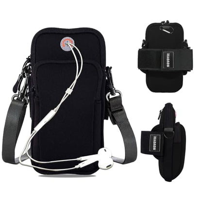 Phone Holder for Running Armband,Cell Phone Purse Small Crossbody Bags for Women Men Kids,iPhone 17 16 16e 15 14 13 12 11 Pro Max Xs Xr X 8 Plus Mini Galaxy Ultra S26 S25 Note Pouch Arm Bands - color: 6-Black with Crossbody Strap&Hook