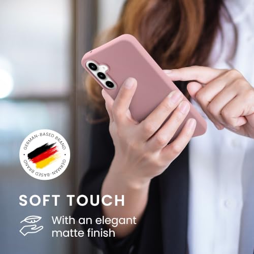 kwmobile Case Compatible with Samsung Galaxy A55 5G Case - Soft Slim Protective TPU Silicone Cover - Antique Pink Matte - color: antique pink matte, size: Galaxy A55 5G