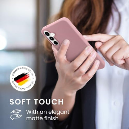 kwmobile Case Compatible with Samsung Galaxy A55 5G Case - Soft Slim Protective TPU Silicone Cover - Antique Pink Matte - color: antique pink matte, size: Galaxy A55 5G
