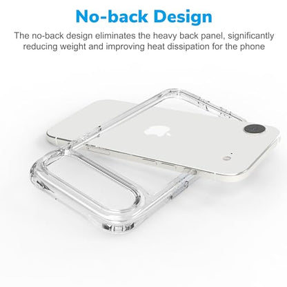 for iPhone 17 Air Clear Bumper Frame No-Back Case, Slim Fit Ultra-Light Anti-Yellowing Transparent Protection Heat Dissipation Bezel Phone Cover Case 6.5" 2025 - color: Clear, size: iPhone Air