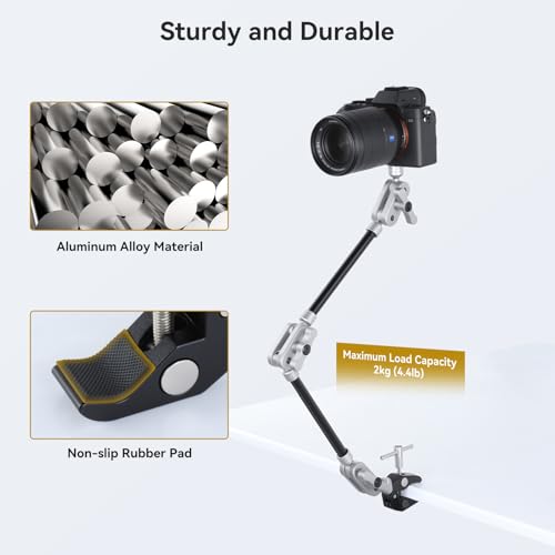 UTEBIT 22" Magic Arm w Clamp Mount, Overhead Desk Phone Mount 1/4" Thread - size: 22 inch