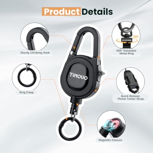 TiMOVO Retractable Phone Lanyard