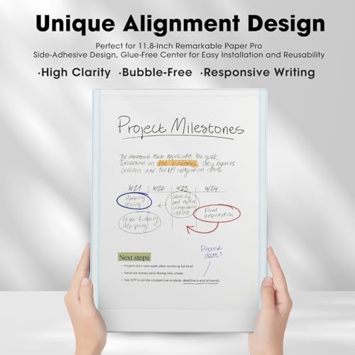 Magnetic Screen Protector for reMarkable Paper Pro 11.8" Reusable TPU Matte Clear Paperlike Film 2024, Anti-Scratch & Anti-Glare Clear Hard Film, Bubble-Free Installation (Not Tempered Glass)