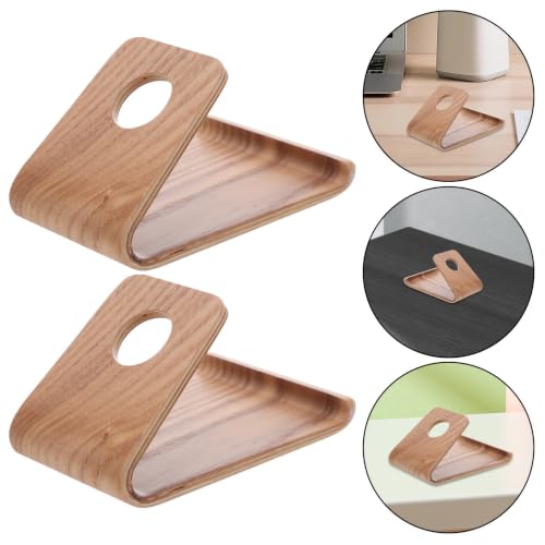2pcs Wooden Phone Stand Desktop Holder for Smartphones and Tablets