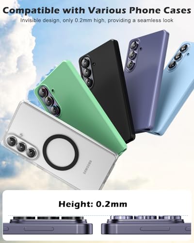 CloudValley for Samsung Galaxy S26 Camera Lens Protector, 9H Tempered Glass + Aluminum Alloy Lens Protective Ring Ultra-HD Tempered Glass Cover,Purple - color: Purple