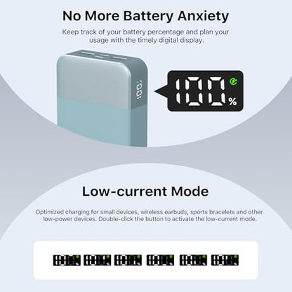 NOBIS 45W 20000mAh Portable Charger Power Bank Fast Charging - color: Blue