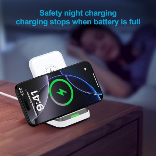 for Google Pixel 11 10 9 8 Pro XL 10a, Wireless Charger Phone Stand Station - color: Bright White, style: wireless charger with adapter