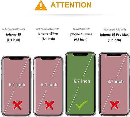KIHUWEY for iPhone 15 Plus Wallet Case Card Holder Kickstand, Purple | Credit Card Slots, PU Leather, Magnetic Clasp, Flip Heavy Duty Protection Cover for Men and Women - color: Purple