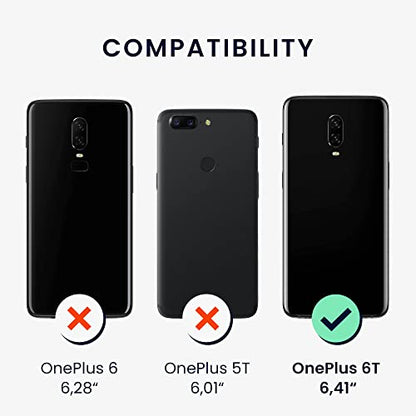 kwmobile Case Compatible with OnePlus 6T Case - Slim Protective TPU Silicone Phone Cover - Mint Matte - color: mint matte