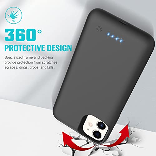 Battery Case for iPhone 12/12 Pro,[6800mAh] Protective Portable Charging Case Rechargeable Charger Case Extended Battery Pack for iPhone 12/12 Pro (6.1inch)