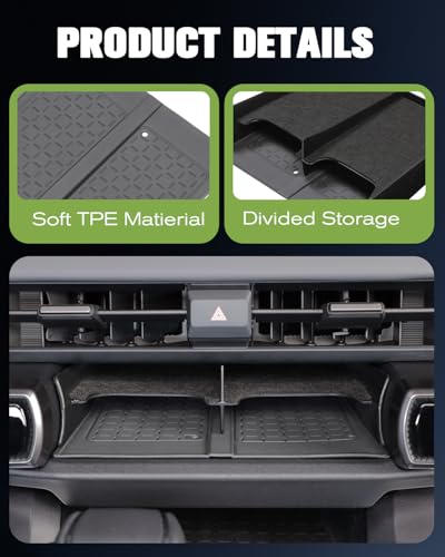 RAV 4 2026 XSE Tray 2-in-1 2026 Rav4 Wireless Charging Tray Compatible with 6th Gen 2026 Toyota RAV4 Compartment Charging Insert Divider 2026 RAV4 Wireless Charging Mat Silicone RAV 4 2026 Accessories - size: 2) RAV4 2026 Charging Insert Divider (2-in-1)