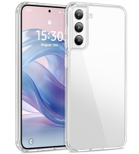 USLAI Case for Samsung Galaxy S21+ Plus, Anti-Yellowing, Crystal Clear Back, Shockproof & Military‑Grade Drop Protection - Transparent - color: Clear, size: Galaxy S21+ Plus