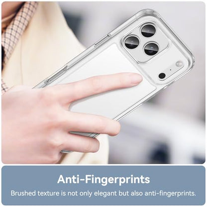 Clear Case for iPhone 17 Pro Max, Shockproof Protective Cover, Hard PC Back, Anti-Yellowing (Clear)
