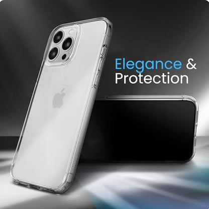 for Apple iPhone 13 Pro Max Case 6.7", Anti Yellowing Silicone 13 Pro Max Phone Case, Transparent Crystal Clear Phone Cases with Shockproof Drop Protection, Compatible with Magsafe Wireless Charging - color: Transparent