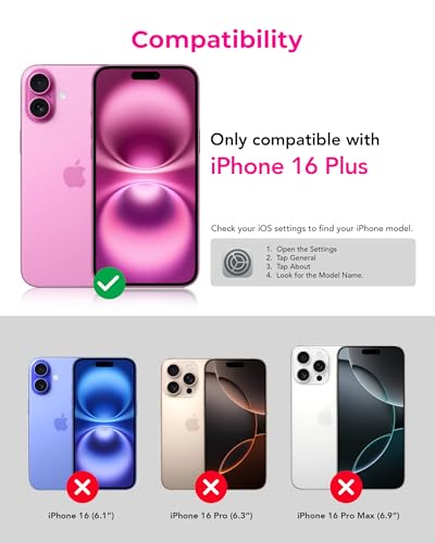 UARMOR Glass 3 Pack Screen Protector & 1 Pack Camera Lens Protector for iPhone 16 Plus (6.7 Inch) 9H Tempered Glass with Easy Installation Kits (Clear) - size: iPhone 16 Plus