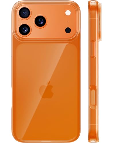 TORRAS for iPhone 17 Pro Case Crystal Orange, Ultra-Thin, 2025 Upgraded Non-Yellowing, Military-Grade Protection, Slim Case for iPhone 17 Pro Phone Case, Soft, Anti-Scratch, Orange - color: Clear Orange, size: For Iphone 17 Pro