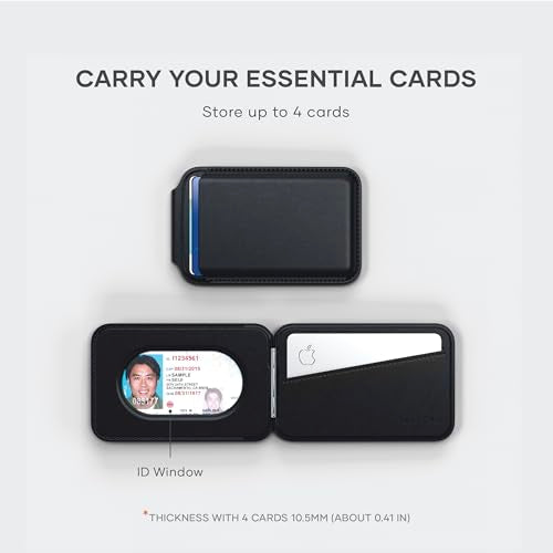 Satechi MagSafe Wallet Stand, Card Holder, NFC Pass-Through - color: Jet Black