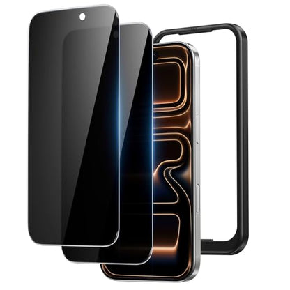 NIMASO for iPhone 17 Pro Max Screen Protector Privacy 2 Pack, Anti-Spy Tempered Glass Film with Easy Installation Tool, 9H Hardness Military Grade Shatterproof, Anti-Scratch, 6.9-Inch - size: iPhone 17 Pro Max 6.9 inch