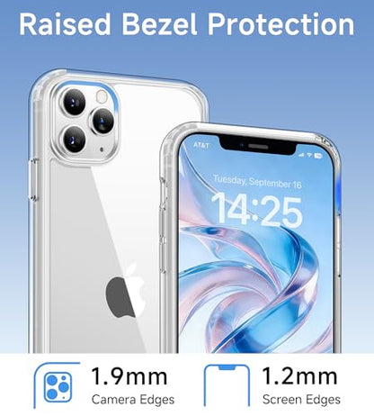 USLAI Case for iPhone 11 Pro Max, Anti-Yellowing, Crystal Clear Back, Shockproof & Military‑Grade Drop Protection - Transparent - color: Clear, size: iPhone 11 Pro Max
