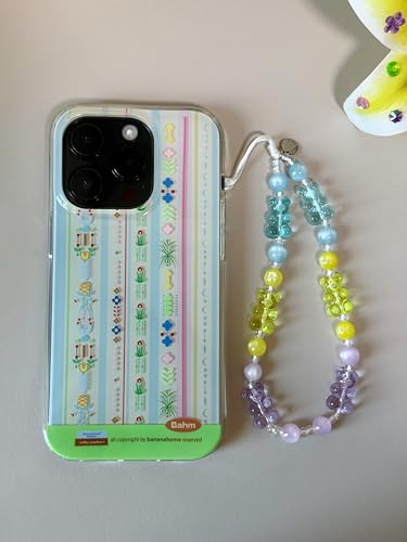 Drawwind Phone Charm Beaded Wristlet Strap Universal Cell Phone Lanyard Cute Bracelet Wrist Strap Beaded Chain String Handmade Accessories for Case Camera Bags (Gummy Bear) - color: Gummy Bear