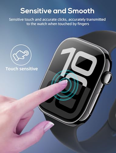 [8 Pack] Screen Protector for Apple Watch 42mm Series 10 Anti-Scratch,iWatch Self-Healing Soft TPU,Bubble-Free,HD Clear Soft Watch Film,Touch Sensitive,Ultra-thin for iWatch Accessories - size: 42mm Series 11/10