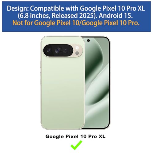 for Google Pixel 10 Pro XL Stand Phone Case, Screen Protector-Black | Belt Clip Kickstand Holder Holster, Slim Slide Shell Pouch Full Body Protective, Rugged Shockproof Drop Defense Outdoor Cover - size: Pixel 10 Pro XL