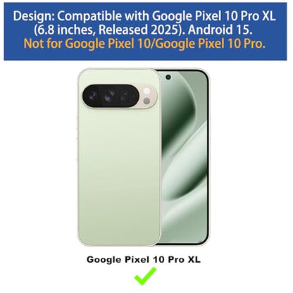 for Google Pixel 10 Pro XL Stand Phone Case, Screen Protector-Black | Belt Clip Kickstand Holder Holster, Slim Slide Shell Pouch Full Body Protective, Rugged Shockproof Drop Defense Outdoor Cover - size: Pixel 10 Pro XL
