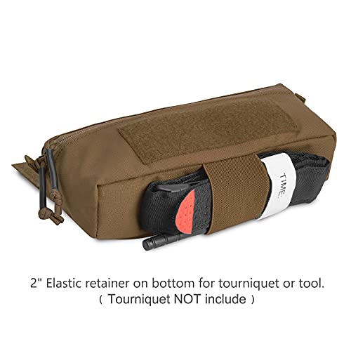 PETAC GEAR Tactical Mini Drop Pouch Fanny Pack Tool Pouch for Tactial Vest Chest Rig - color: Coyote Brown