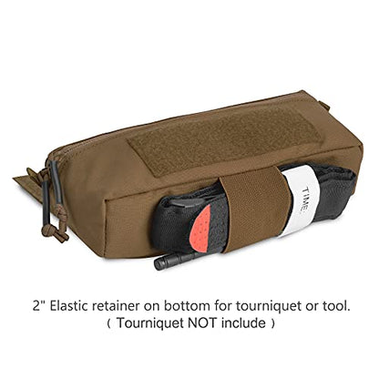 PETAC GEAR Tactical Mini Drop Pouch Fanny Pack Tool Pouch for Tactial Vest Chest Rig - color: Coyote Brown