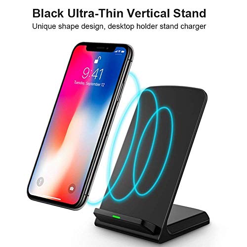 Fast Wireless Charger Stand for Samsung Galaxy S25 S24 S23 S22 Ultra/S21/Note 20/S20/S10+/S10e/S9/ S8+/S7 Edge Note 9/8 Qi Charging Dock for iPhone 17 16 15 14 13 12 11 Pro Max Mini Xs Xr 8 Plus SE