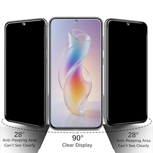 Privacy Screen Protector for Samsung Galaxy S25 Tempered Glass - color: Samsung Galaxy S25-Black