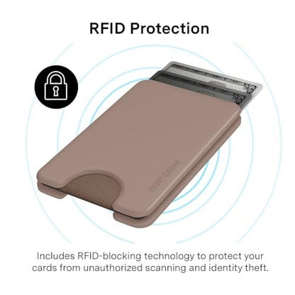 VELVET CAVIAR compatible with MagSafe Wallet 2.0 | Magnetic Card Holder Wallet for iPhone 17/16/15/14/13/12 or Phone Cases compatible with MagSafe | Cashmere Taupe - color: Cashmere Taupe