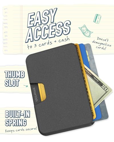 Smartish MagSafe Wallet, Side Hustle Hard Shell, Card Holder, Black - color: Black Tie Affair, size: [Hard Shell]