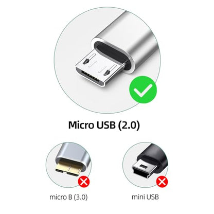 USB C to Micro USB Cable 10ft Braided Cord 3M for Charging Data Transmission - size: 10 Feet