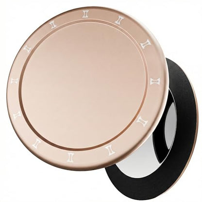 Magnetic Base Adapter for Phone Grips & Collapsible Sockets - Hidden Mirror, 2.8mm Aluminum, N55 Magnets, Removable for Charging, Compatible with MagSafe Cases (Rose Gold) - color: Rose Gold