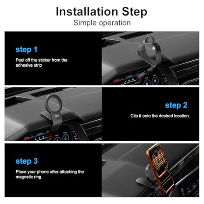 XO Magnetic Phone Holder for Car,Strong Non-Slip Car Phone Mount, Hands-Free Navigation for Car,Phone Holder for Car/Desk, Compatible with iPhone/Samsung and All Smartphones - color: 1-Pack