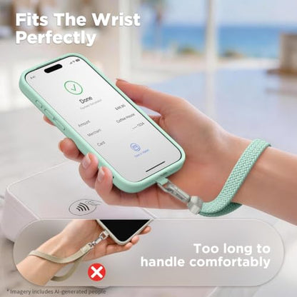 SURPHY Elastic Phone Wrist Strap, Phone Lanyard, Key Chain Lanyards - color: Green