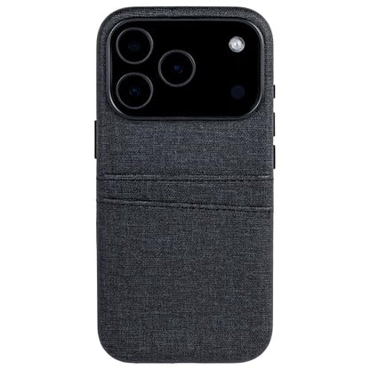 Dockem Card Case for iPhone 17 Pro with Magnetic Mounting Plate, Camera Control Button, Wallet with 2 Holder Slots: M2 Luxe Canvas-Style Synthetic Leather (Charcoal Black) - color: Charcoal black, size: 17 Pro
