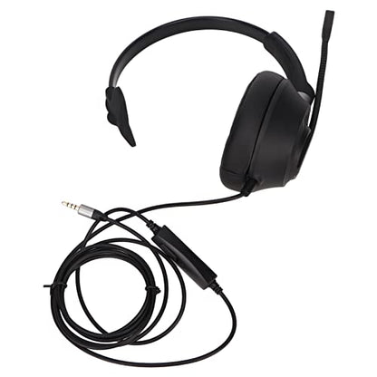 ciciglow Single Sided Ear Headphone, ENC Noise Reduction Business Headset 3.5mm Volume Adjustment Monaural Telephone Headset with Mic for Home Call Center