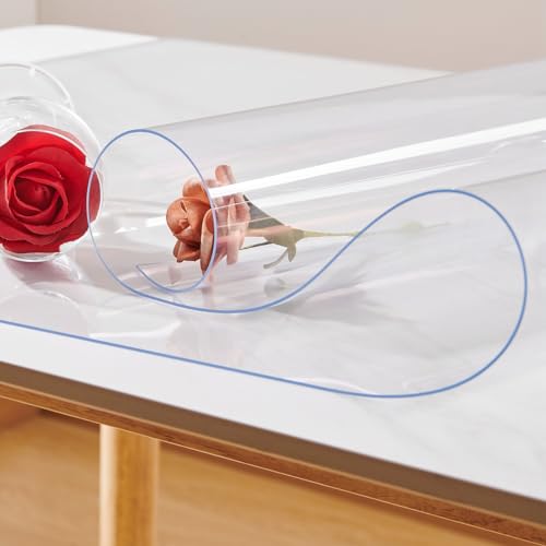 NECAUX Clear PVC Table Cover Protector 12 x 16 Inch 1.5mm Thick - color: Clear 1.5mm, size: 12" x 16"