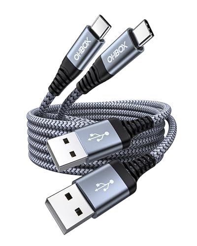 Short USB A to USB C Cable 3FT, USB C Fast Charging Cable, Durable Braided - color: Grey, size: 3FT, style: USB A to USB C