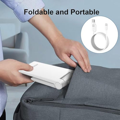 PDKUAI 2 in 1 Wireless Charger,[New Update] 25W Foldable Wireless Charging Station for Samsung Galaxy 25/24/23/Note 20/Buds3,Dual 15W Fast Dual Induction Charge Stand for iPhone 17/17 Pro/16/15/14 - color: White-New