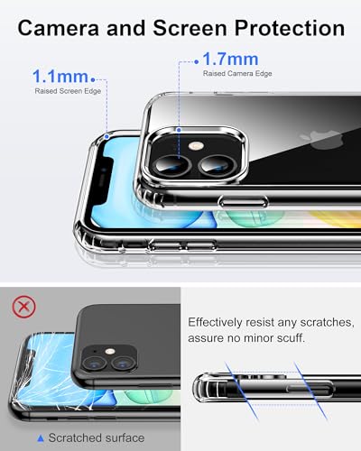 HOOMIL Case for iPhone 11 Pro 5.8-Inch, Non-Yellowing, Drop Protection, Anti-Scratch Transparent Hard Back Phone Cover - Blue - color: Blue, size: iPhone 11 Pro