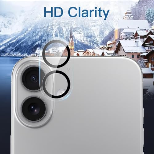 High Sensitivity Hydrogel Protective Film for iPhone 16, 2 Pack Transparent Soft TPU Screen Protectors with 2 pack Tempered Glass Camera Lens Protector,[Full Coverage] (NOT Tempered Glass)