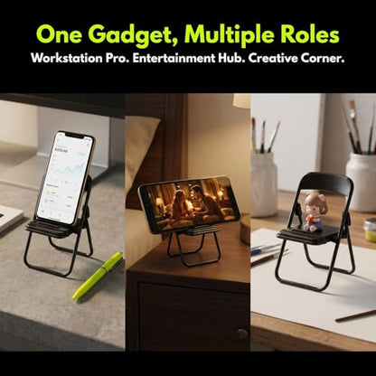 DOITOOL 12-piece Mini Folding Chair Models Black Plastic