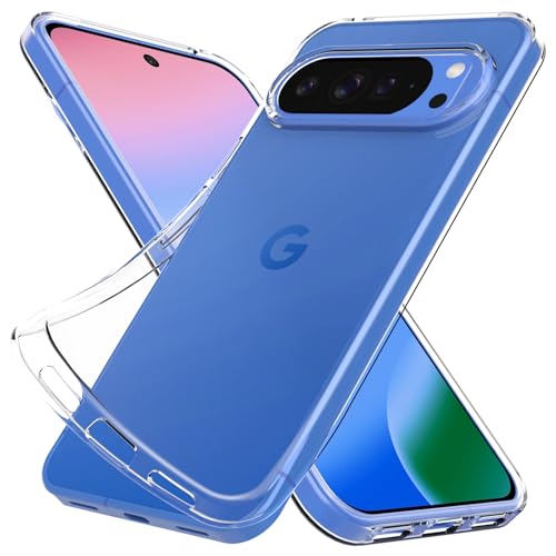 Silicone Clear for Google Pixel 10/10 Pro Case,Ultra Thin with Comfort Grip | Soft Slim-Fit TPU Pixel 10/10 Pro Phone Cover,Non-Slip,Shockproof Protection,Scrath-Resistant