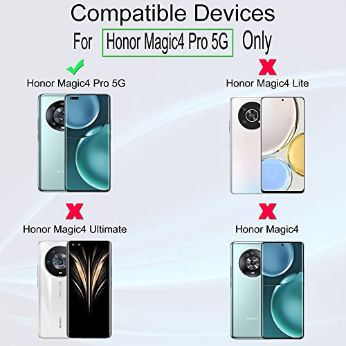 Ibywind for Honor Magic4 Pro 5G Screen Protector,2-Pack,Hydrogel Film with Camera Lens Protector,Easy Installation Tool,Bubble-Free,Fingerprint Unlock Compatible,Anti-Shatter,Anti-Scratch