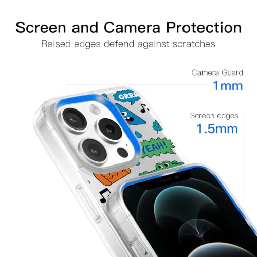 for iPhone 12 Pro Max Case, TPU, Drop Protect, Cartoon Sticker | Shockproof, Fade-resistant, Anti-yellow, Lens protection, Precise cutout, Slim grip, 24h Service, Fashion trends, Crocodile - color: Cartoon Sticker, size: iPhone 12 Pro Max